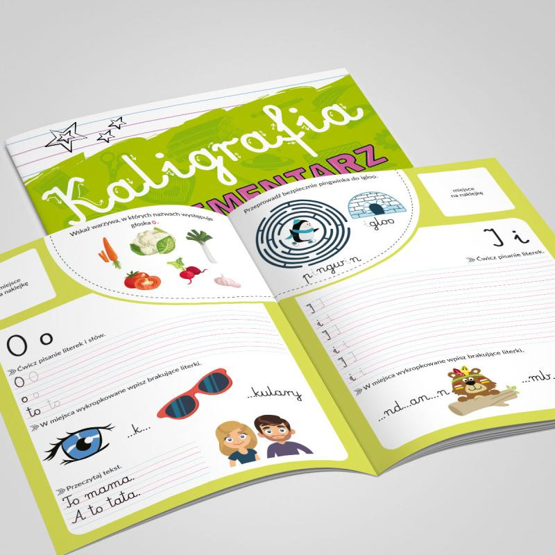 Kaligrafia Elementarz z naklejkami Martel